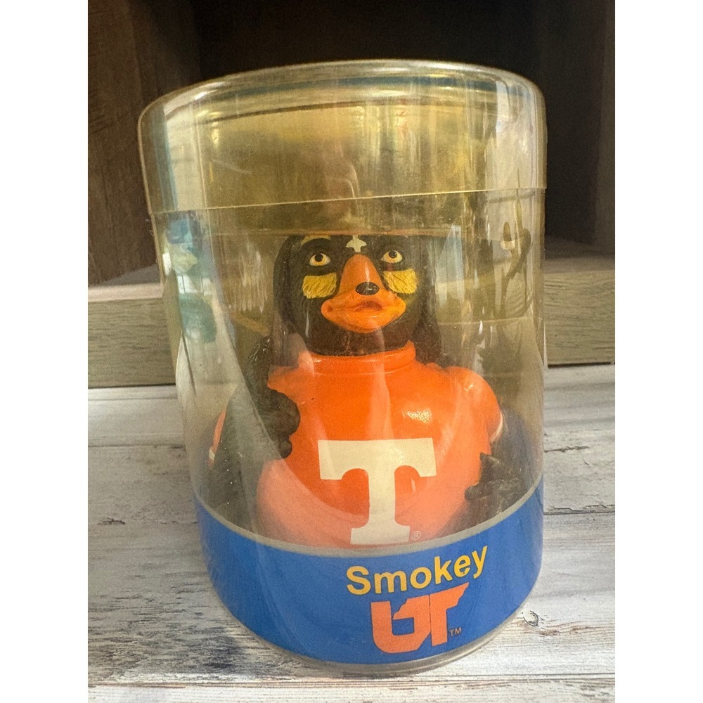 CelebriDucks Tennessee Volunteers Smokey Mascot Rubber Duck 2002 UT Vols NIB